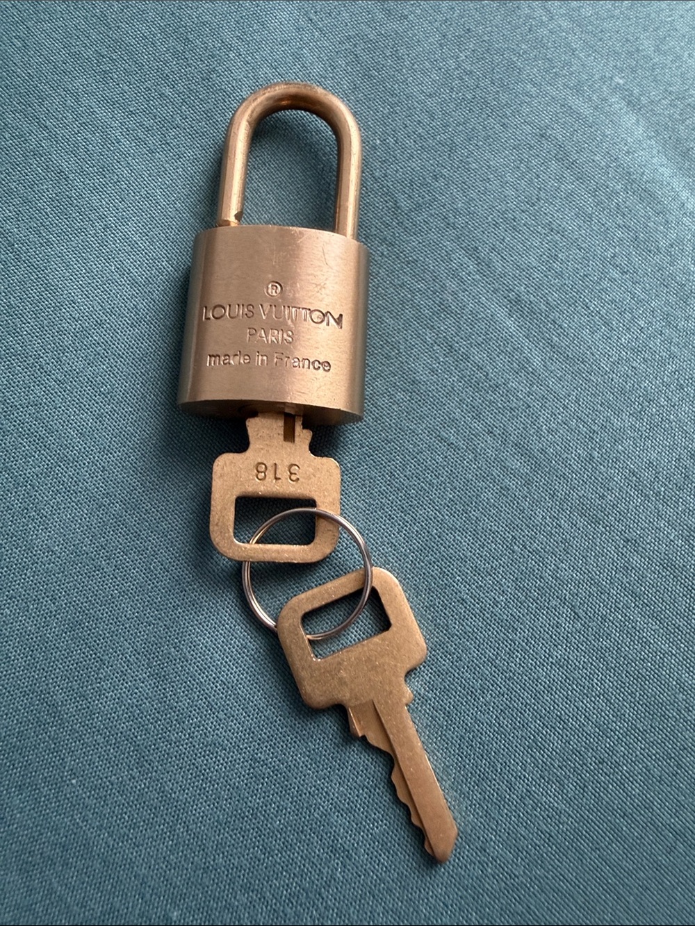 Louis Vuitton Gold-tone Padlock and Key Set